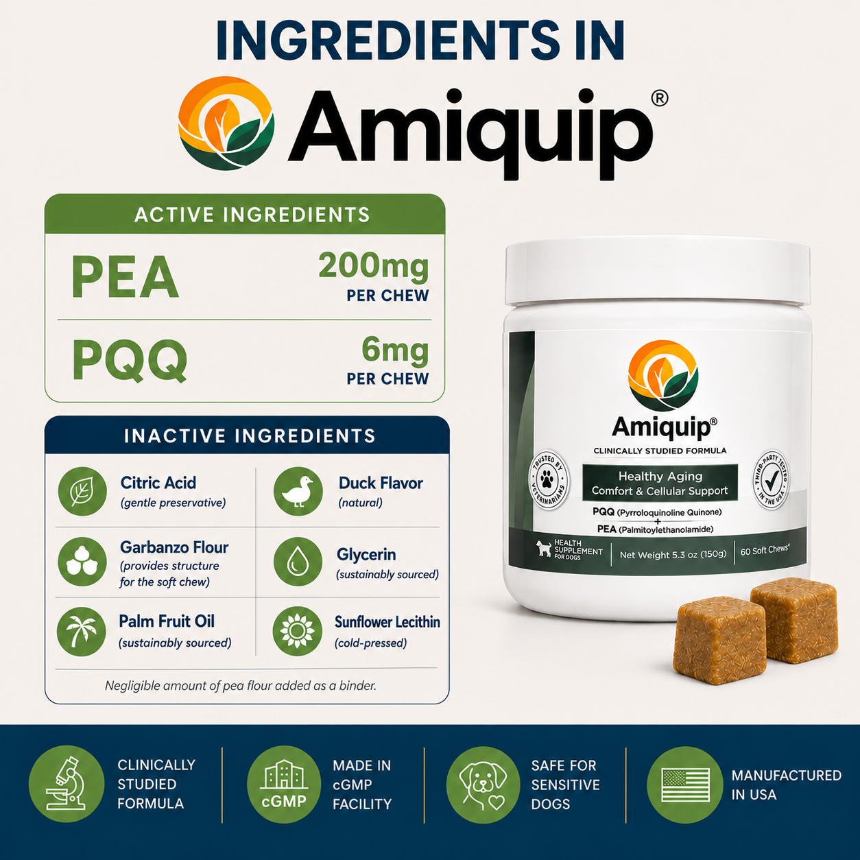 Amiquip Soft Chews for Senior Dogs